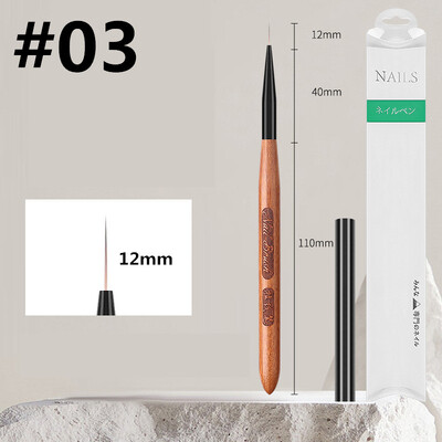 Körömdíszítő ecsetek készlet 12 db Körömbélelő Ecset Körömfestő Toll Akril UV Gél ecsetek Crystal Ombre Manikűr Spatula Poly eszköz