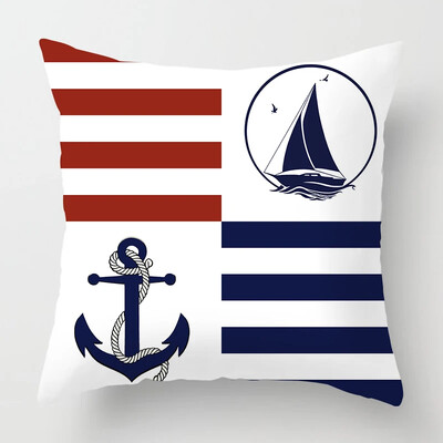 Nordic Dark Blue Nautical kolekcija jastučnica Home Decor Sofa Decoration Navlaka za jastuk