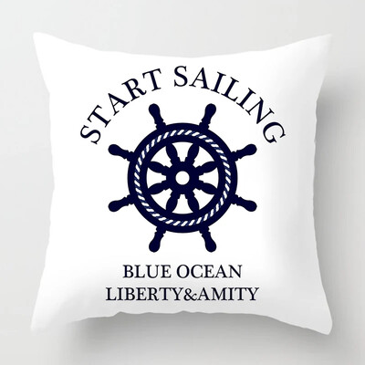 Nordic Dark Blue Nautical kolekcija jastučnica Home Decor Sofa Decoration Navlaka za jastuk