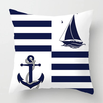 Nordic Dark Blue Nautical kolekcija jastučnica Home Decor Sofa Decoration Navlaka za jastuk