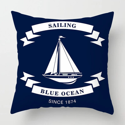 Nordic Dark Blue Nautical kolekcija jastučnica Home Decor Sofa Decoration Navlaka za jastuk