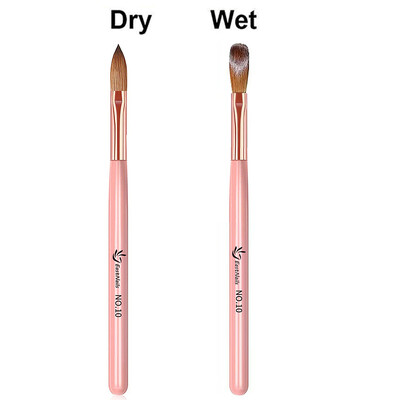 Akrilna četkica za nokte Veličina 16/18/22 mm Akrilna četkica za nanošenje noktiju Olovka Ružičasta ručka Profesionalna nadogradnja u prahu Carving