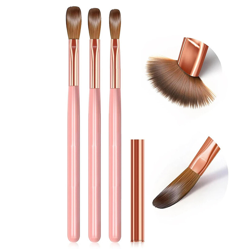 Akrilna četkica za nokte Veličina 16/18/22 mm Akrilna četkica za nanošenje noktiju Olovka Ružičasta ručka Profesionalna nadogradnja u prahu Carving