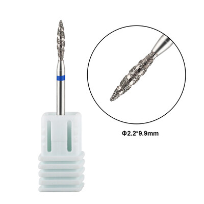 Dijamantna keramička bušilica za nokte Glodalo za manikuru Rotirajući bitovi za čišćenje zanoktica Pribor Turpije za nokte Alati za umjetnost