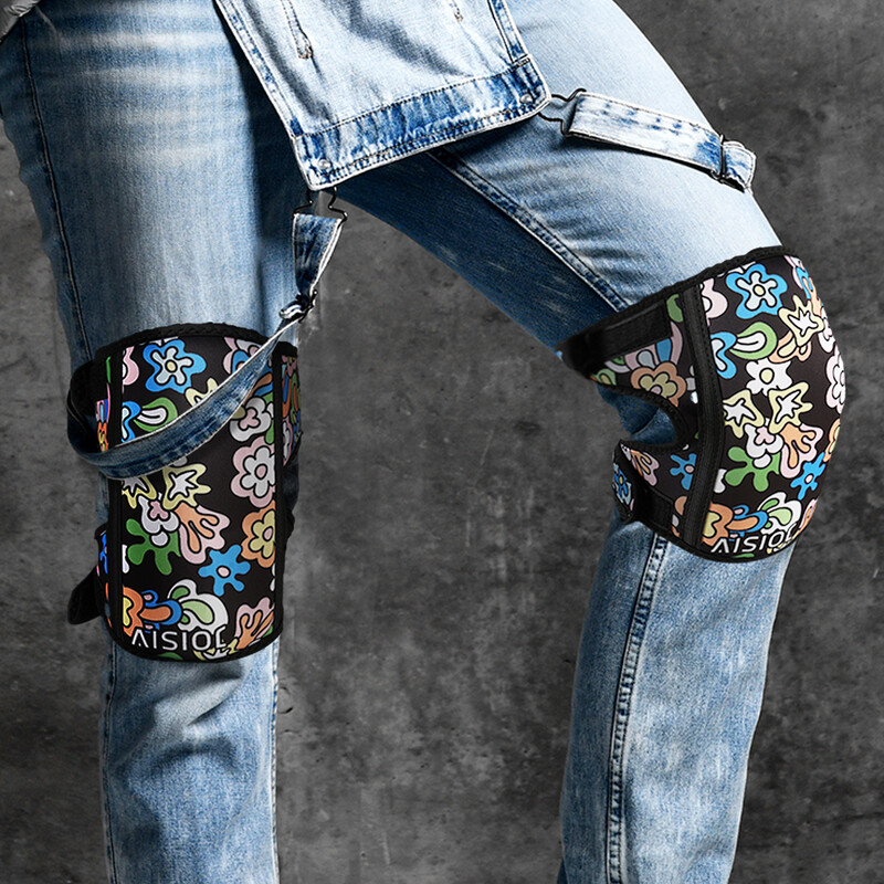 1 par višenamjenskih vodootpornih vrtlarskih jastučića za koljena - uniseks, neoprenski materijal, neklizajuće podesive trake, udoban EPE