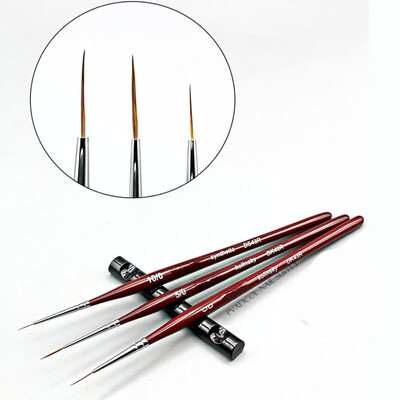 Kolinsky Sable Finest Premium Nail Art Long Striper Liner Kist s drvenom drškom Alat za akrilne nokte