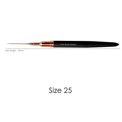 Kolinsky Sable Finest Premium Nail Art hosszú csíkos béléskefe fa nyelű akril körmök eszközzel