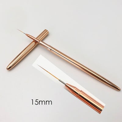 Kolinsky Sable Finest Premium Nail Art hosszú csíkos béléskefe fa nyelű akril körmök eszközzel