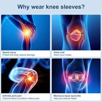 Медна наколенка Подпора за коляно Компресионни ръкави Наколенки за спорт, разкъсване на менискус, ACL, артрит, облекчаване на болки в ставите, тренировка
