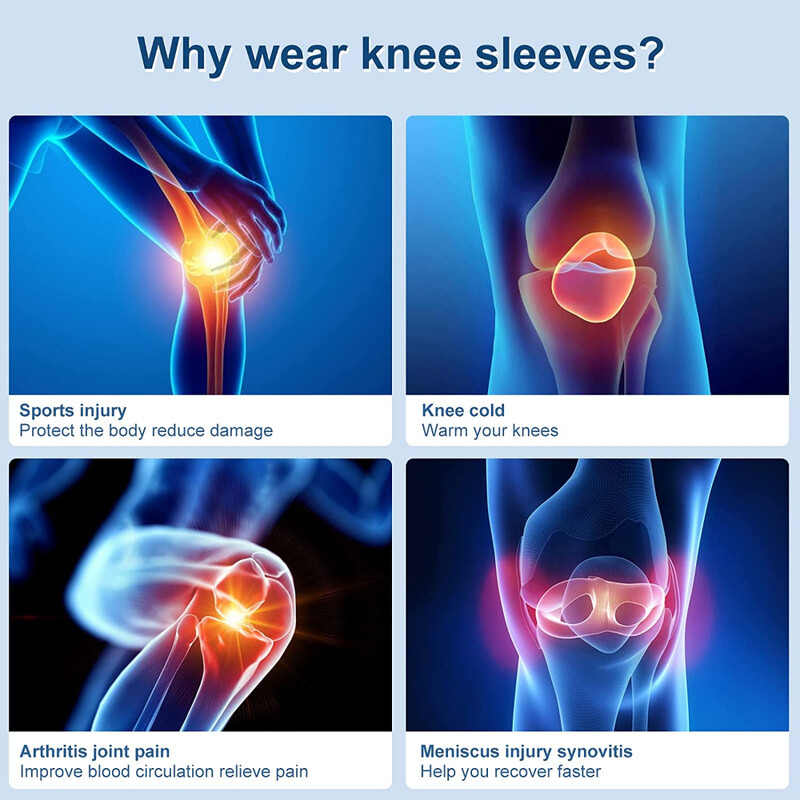 Медна наколенка Подпора за коляно Компресионни ръкави Наколенки за спорт, разкъсване на менискус, ACL, артрит, облекчаване на болки в ставите, тренировка