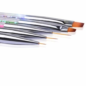 5 τμχ Nails Art Dotting Pen Nails Brushes for Nails Art Αξεσουάρ Εργαλεία κιτ Προμήθειες νυχιών για επαγγελματίες Σετ μανικιούρ