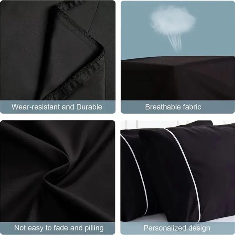 Set de fete de pernă periate pentru o singură persoană, student din desene animate, în perechi