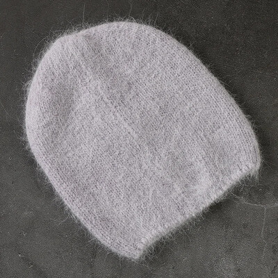 2024 New Fashion μονόχρωμο χειμερινό καπέλο από γούνα κουνελιού για γυναικεία μακρυμάλλη Ζεστό καπέλο απλό υψηλής ποιότητας Soft Spring Beanies Χονδρική