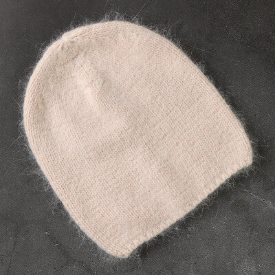 2024 New Fashion μονόχρωμο χειμερινό καπέλο από γούνα κουνελιού για γυναικεία μακρυμάλλη Ζεστό καπέλο απλό υψηλής ποιότητας Soft Spring Beanies Χονδρική