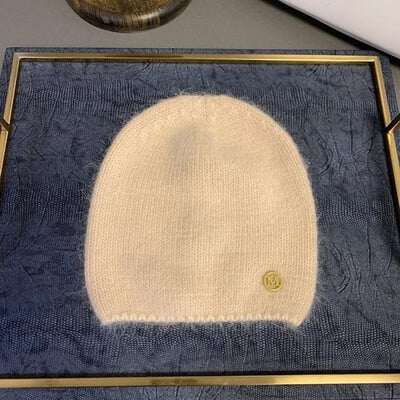 2024 New Fashion μονόχρωμο χειμερινό καπέλο από γούνα κουνελιού για γυναικεία μακρυμάλλη Ζεστό καπέλο απλό υψηλής ποιότητας Soft Spring Beanies Χονδρική