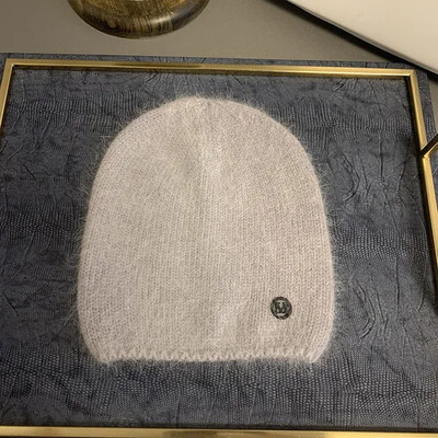 2024 New Fashion μονόχρωμο χειμερινό καπέλο από γούνα κουνελιού για γυναικεία μακρυμάλλη Ζεστό καπέλο απλό υψηλής ποιότητας Soft Spring Beanies Χονδρική