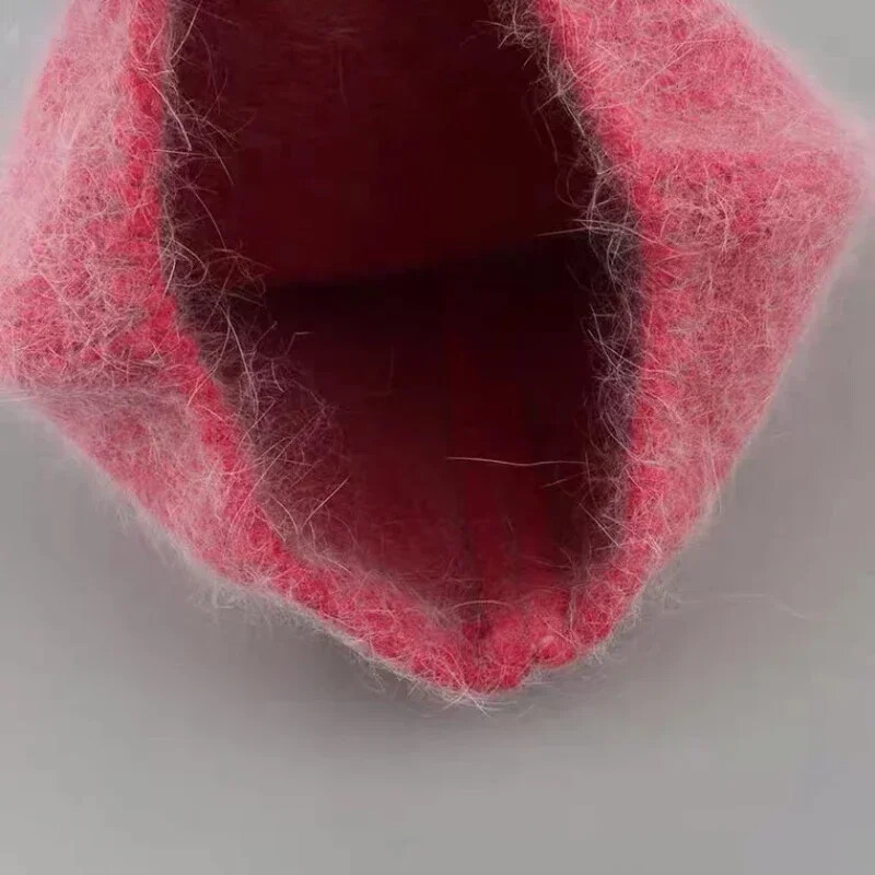 2024 New Fashion μονόχρωμο χειμερινό καπέλο από γούνα κουνελιού για γυναικεία μακρυμάλλη Ζεστό καπέλο απλό υψηλής ποιότητας Soft Spring Beanies Χονδρική