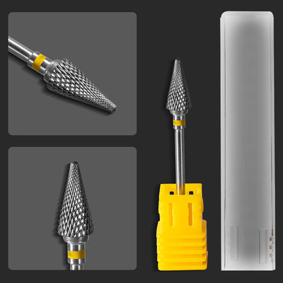 1 buc din carbură de găurit pentru unghii freză electrică cu rotire (3/32") pentru gel pentru manichiură pentru îndepărtarea ojeiului Instrument pentru pile de unghii din oțel tungsten