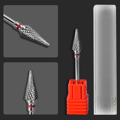 1 buc din carbură de găurit pentru unghii freză electrică cu rotire (3/32") pentru gel pentru manichiură pentru îndepărtarea ojeiului Instrument pentru pile de unghii din oțel tungsten