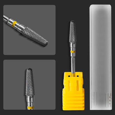 1 buc din carbură de găurit pentru unghii freză electrică cu rotire (3/32") pentru gel pentru manichiură pentru îndepărtarea ojeiului Instrument pentru pile de unghii din oțel tungsten