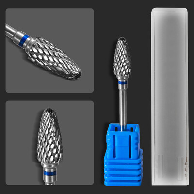 1 buc din carbură de găurit pentru unghii freză electrică cu rotire (3/32") pentru gel pentru manichiură pentru îndepărtarea ojeiului Instrument pentru pile de unghii din oțel tungsten