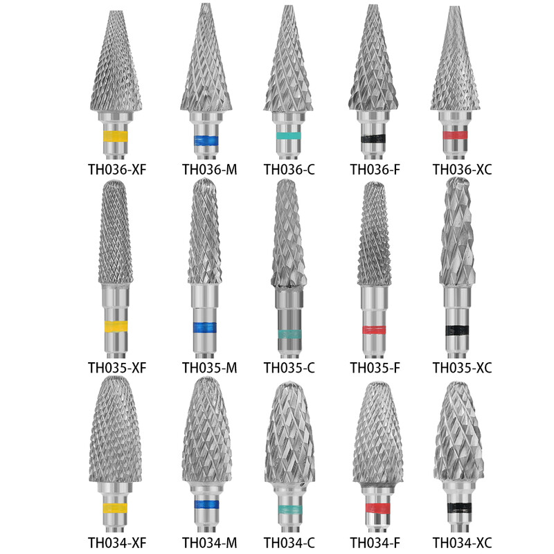 1 buc din carbură de găurit pentru unghii freză electrică cu rotire (3/32") pentru gel pentru manichiură pentru îndepărtarea ojeiului Instrument pentru pile de unghii din oțel tungsten