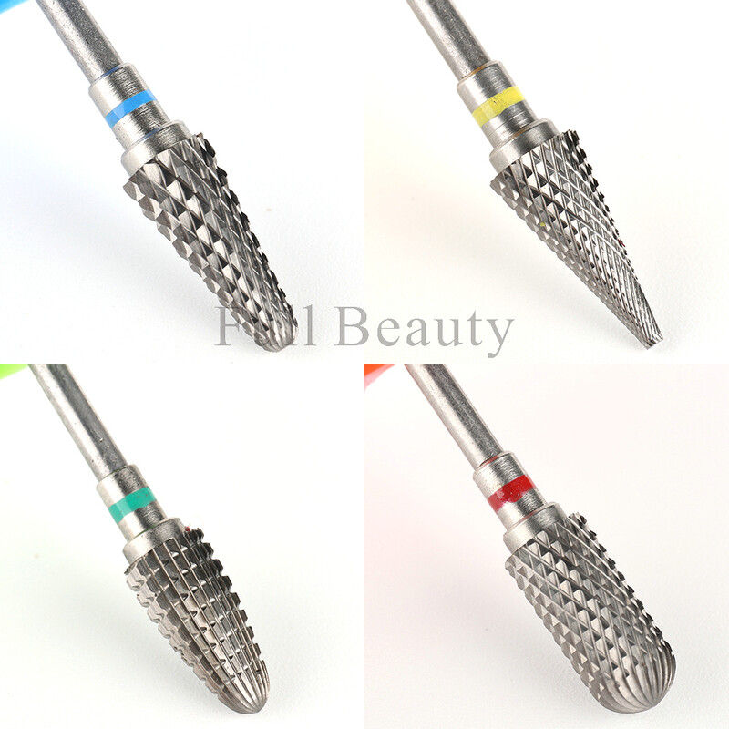 Svrdla za nokte od volfram karbida Flame glodala za manikuru Skidanje gel laka Brusilica Savjeti Dodaci za nokte Alati GLWGT