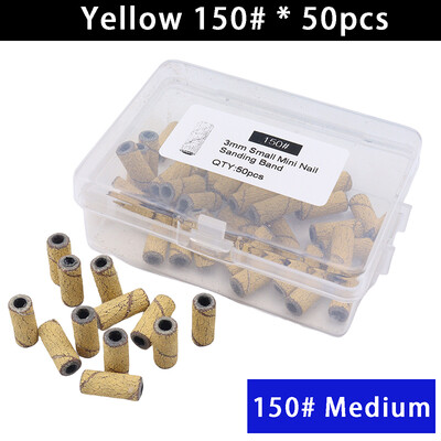 50 komada po kutiji Mini zebra trake za brušenje od 3 mm, svrdla za nokte od nehrđajućeg čelika, trn, električni pribor za manikuru, alat