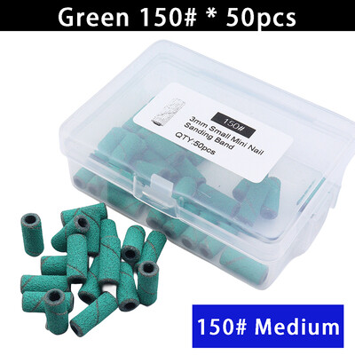 50 komada po kutiji Mini zebra trake za brušenje od 3 mm, svrdla za nokte od nehrđajućeg čelika, trn, električni pribor za manikuru, alat