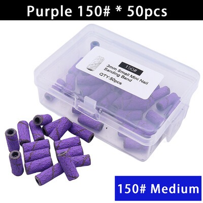 50 komada po kutiji Mini zebra trake za brušenje od 3 mm, svrdla za nokte od nehrđajućeg čelika, trn, električni pribor za manikuru, alat