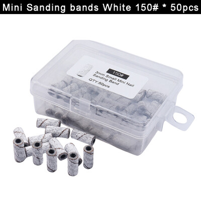 50 komada po kutiji Mini zebra trake za brušenje od 3 mm, svrdla za nokte od nehrđajućeg čelika, trn, električni pribor za manikuru, alat