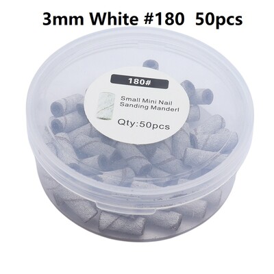 50 komada po kutiji Mini zebra trake za brušenje od 3 mm, svrdla za nokte od nehrđajućeg čelika, trn, električni pribor za manikuru, alat