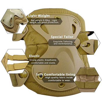 Военно-тактически наколенници и лакътници Multicam, защитна подложка за скейт, армейски боен страйкбол, предпазна екипировка за лов, регулируеми презрамки