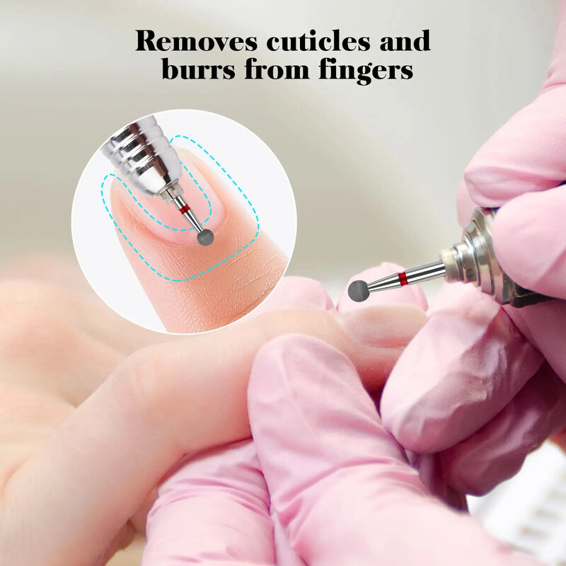 3/32'' dijamantno glodalo loptastog oblika Svrdla za nokte za čišćenje zanoktica Profesionalni pribor za turpije za nokte za manikuru