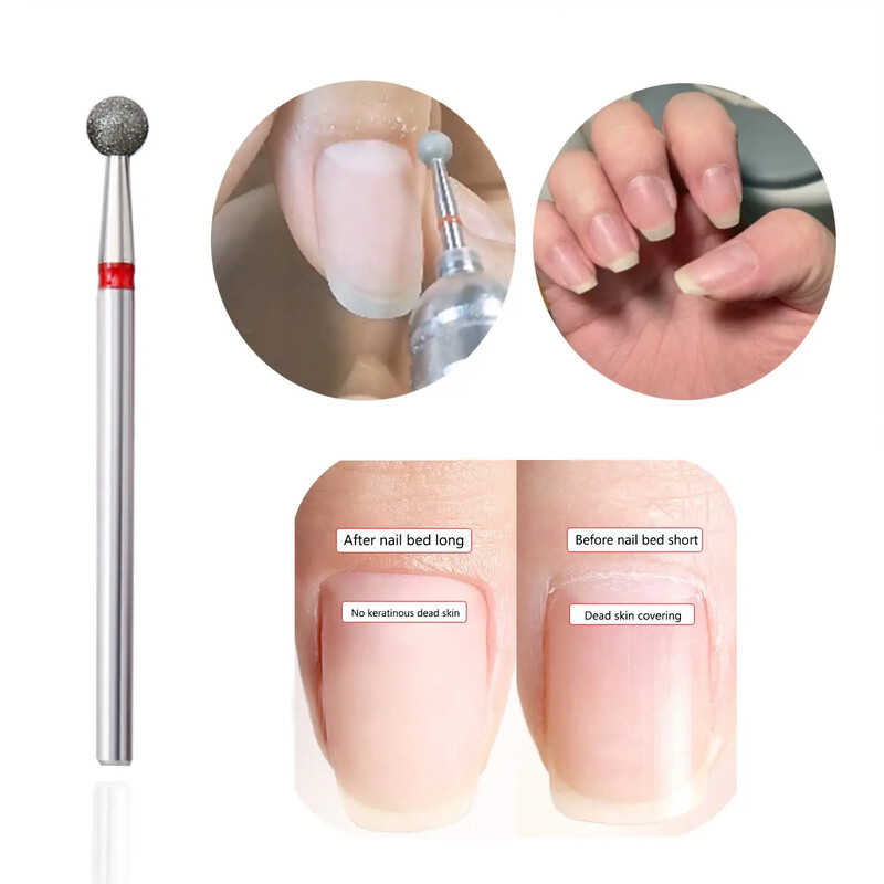 3/32'' dijamantno glodalo loptastog oblika Svrdla za nokte za čišćenje zanoktica Profesionalni pribor za turpije za nokte za manikuru