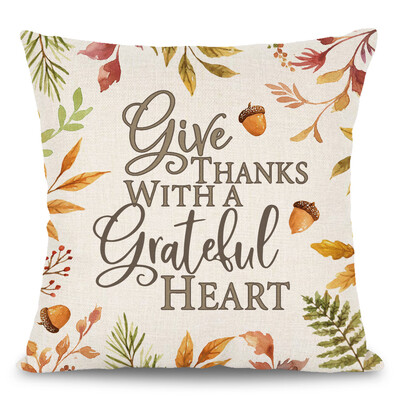 Jesen Dan zahvalnosti Navlaka za jastuk Javor Vjeverica Ptica Dizajn Navlaka za jastuk za Dan zahvalnosti Sretna jesenska žetva Dekoracija za praznike