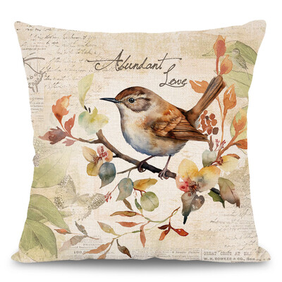 Jesen Dan zahvalnosti Navlaka za jastuk Javor Vjeverica Ptica Dizajn Navlaka za jastuk za Dan zahvalnosti Sretna jesenska žetva Dekoracija za praznike