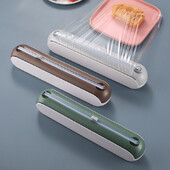 2 viename maisto fiksavimo folija maistinės plėvelės dozatorius Magnetinio apvyniojimo dozatorius plastikinis aštrus pjaustytuvas laikymo laikiklis Virtuvės įrankis