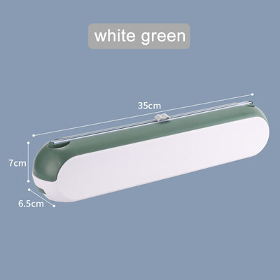 2 viename maisto fiksavimo folija maistinės plėvelės dozatorius Magnetinio apvyniojimo dozatorius plastikinis aštrus pjaustytuvas laikymo laikiklis Virtuvės įrankis