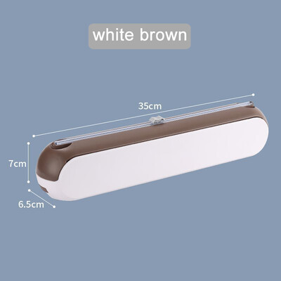 2 viename maisto fiksavimo folija maistinės plėvelės dozatorius Magnetinio apvyniojimo dozatorius plastikinis aštrus pjaustytuvas laikymo laikiklis Virtuvės įrankis