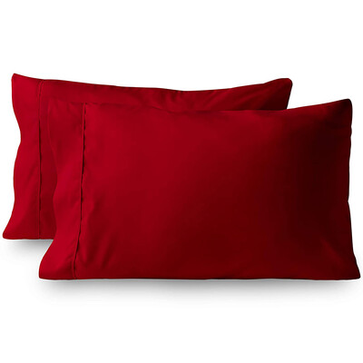 2 ΤΕΜ. Μαξιλαροθήκη Μαξιλαροθήκη με Φάκελο Standard/Queen/King Βαμβακερό πολυεστέρα Κρεβατοκάμαρα για οικιακή χρήση Μαλακή θήκη για μαξιλάρια καθαρού χρώματος