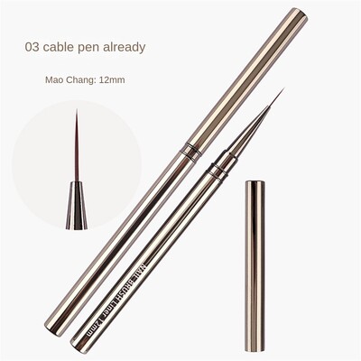 12 DB Nail Art Brush Bélés Ecset Csíkos Minta Festő Ecset Akril UV Gél Hosszabbító Rajz Carving Toll DIY Manikűr eszköz