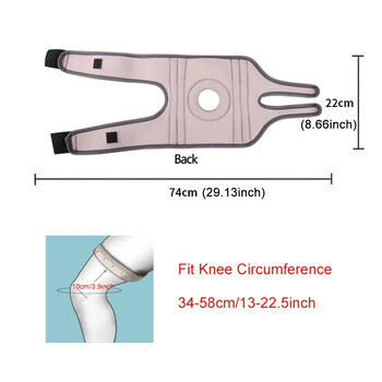 1 бр. Регулируеми наколенки Patella Brace Kneepad EVA Spring Баскетбол Компресия за бягане Подпора за коляното Спорт Волейбол Тенис