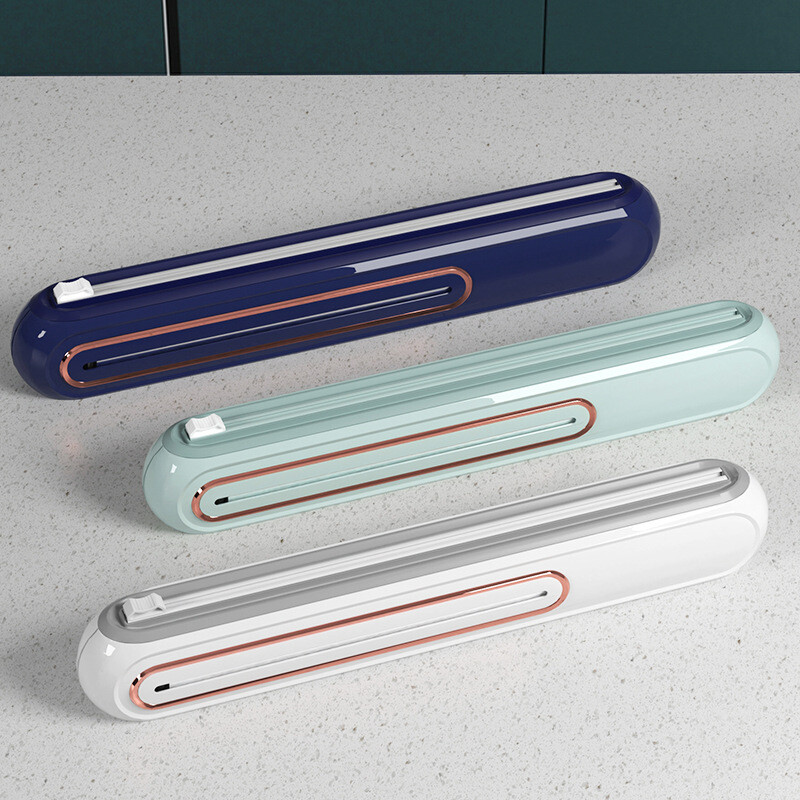 Eilutės peilio tipas plastikinis apvyniojimo pjaustytuvas magnetinis siurbimas prie sienos montuojamas plastikinis apvyniojimas virtuvės laikymo pjovimo dėžutė