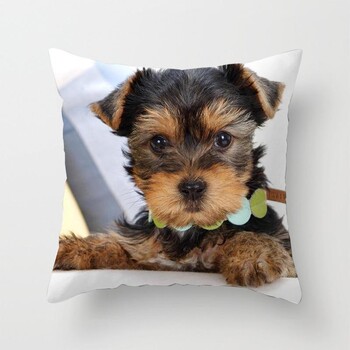 1 ΤΕΜ. Cute Dog Yorkie BICHON Yorkshire Decor θήκη μαξιλαριού για καναπέ κρεβατοκάμαρα Μαξιλάρια μέσης Κάλυμμα Διακοσμητικό μαξιλάρι αυτοκινήτου