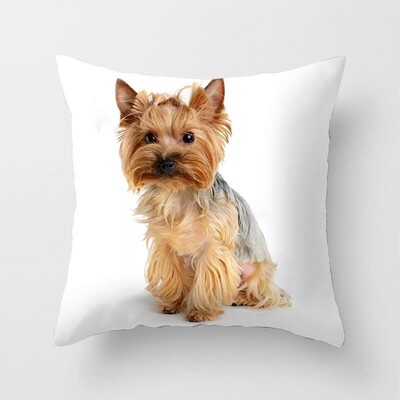 1PC Slatki pas Yorkie BICHON Yorkshire Dekoracija Jastučnica s printom Kauč za spavaću sobu Jastuci za struke Navlaka Jastuk za ukrašavanje automobila