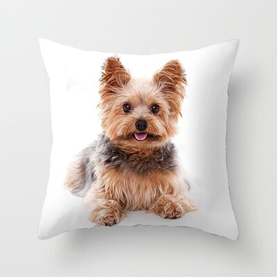 1PC Slatki pas Yorkie BICHON Yorkshire Dekoracija Jastučnica s printom Kauč za spavaću sobu Jastuci za struke Navlaka Jastuk za ukrašavanje automobila