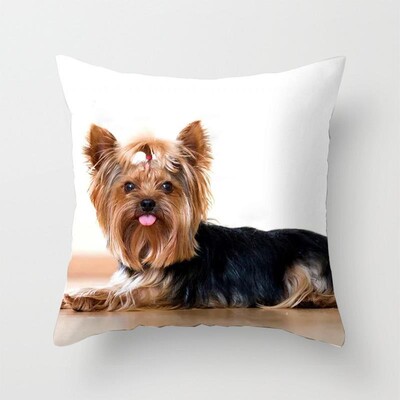 1PC Slatki pas Yorkie BICHON Yorkshire Dekoracija Jastučnica s printom Kauč za spavaću sobu Jastuci za struke Navlaka Jastuk za ukrašavanje automobila