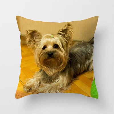 1PC Slatki pas Yorkie BICHON Yorkshire Dekoracija Jastučnica s printom Kauč za spavaću sobu Jastuci za struke Navlaka Jastuk za ukrašavanje automobila
