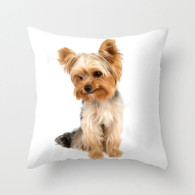1PC Slatki pas Yorkie BICHON Yorkshire Dekoracija Jastučnica s printom Kauč za spavaću sobu Jastuci za struke Navlaka Jastuk za ukrašavanje automobila